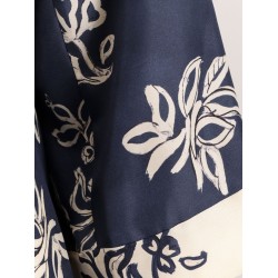 Timeo kaftan silk dress with floral print