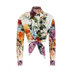 FLOWER BOUQUET PRINT POPLIN SHIRT