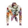 FLOWER BOUQUET PRINT POPLIN SHIRT