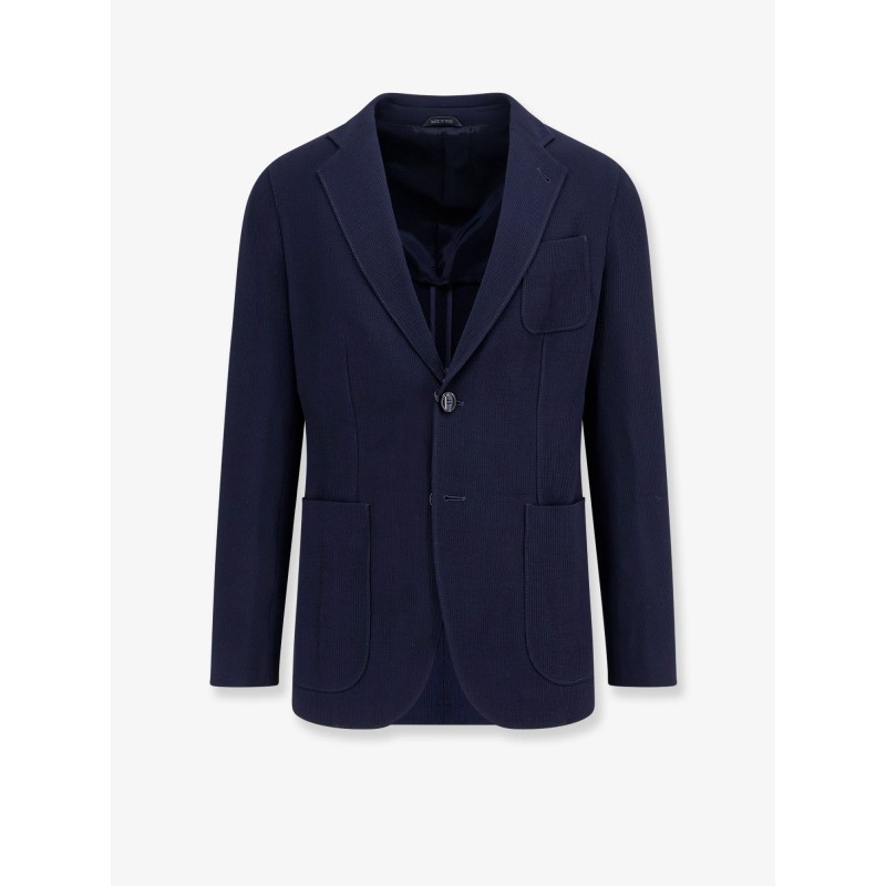 Virgin wool and viscose blazer