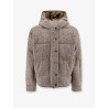 Reversible wool and silk down jacket