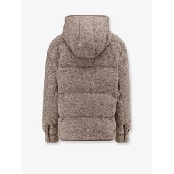 Reversible wool and silk down jacket