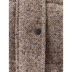 Reversible wool and silk down jacket