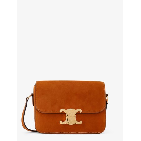 Teen Triomphe suede shoulder bag