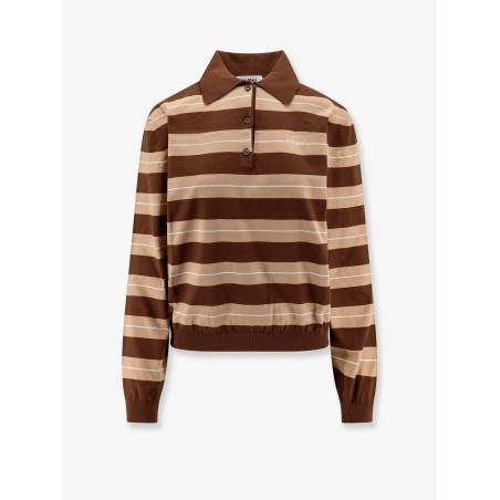 Striped cotton polo shirt