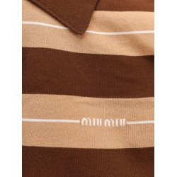 Striped cotton polo shirt