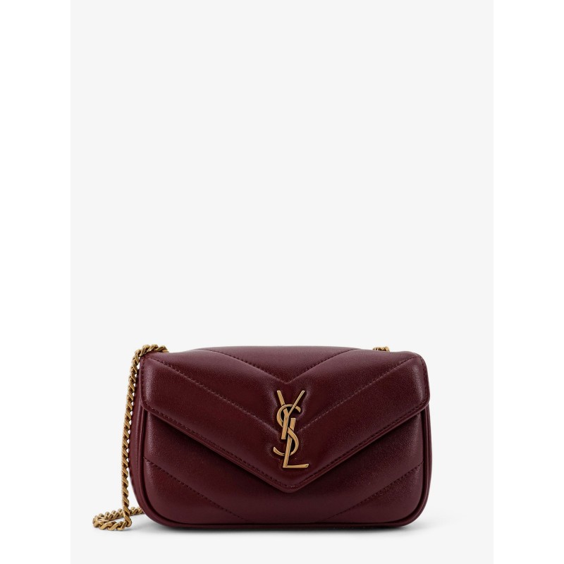 Loulou Mini leather shoulder bag with Chevron stitching