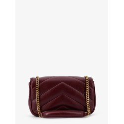 Loulou Mini leather shoulder bag with Chevron stitching