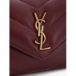 Loulou Mini leather shoulder bag with Chevron stitching