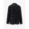 Silk shirt with monogram logo embroidery