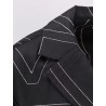 Silk shirt with monogram logo embroidery