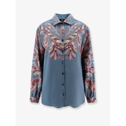 Paisley print silk shirt