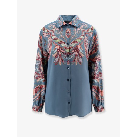 Paisley print silk shirt