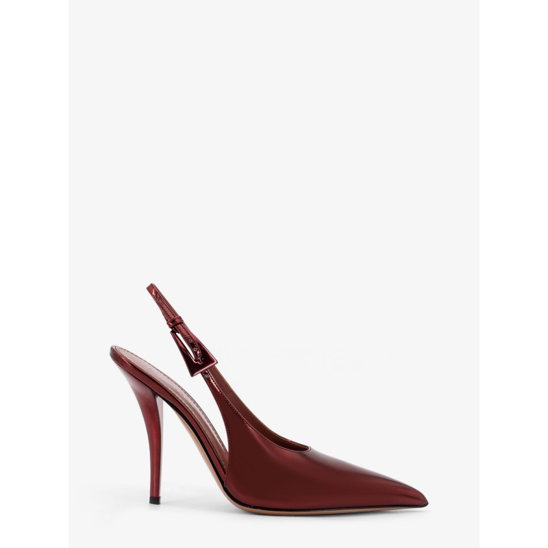 Jessica Slingback mirror leather pumps