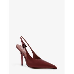 Jessica Slingback mirror leather pumps