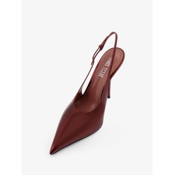 Jessica Slingback mirror leather pumps