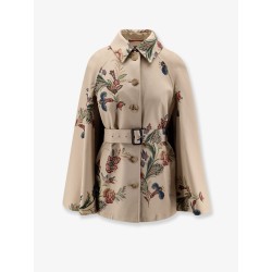 Cotton cape with floral print