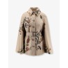 Cotton cape with floral print
