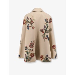 Cotton cape with floral print