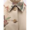 Cotton cape with floral print