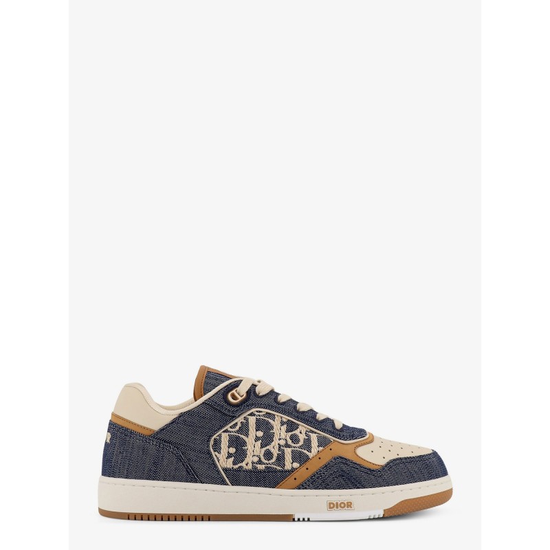 DH SN B27 Uptow denim and leather sneakers