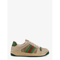 Screener low-top leather and Supreme GG fabric sneakers