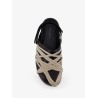 Megalaced leather Mule