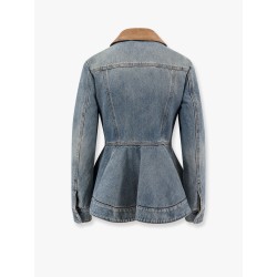Denim jacket with volant