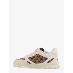 Re-Web low-top leather and suede sneakers with GG Supreme fabric inserts