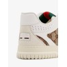 Re-Web low-top leather and suede sneakers with GG Supreme fabric inserts