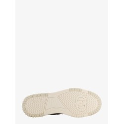 Re-Web low-top leather and suede sneakers with GG Supreme fabric inserts