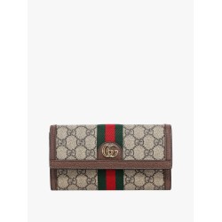 Supreme GG fabric and leather wallet