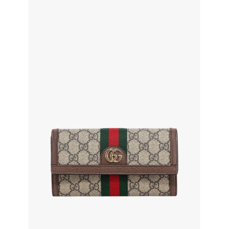 Supreme GG fabric and leather wallet