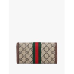 Supreme GG fabric and leather wallet