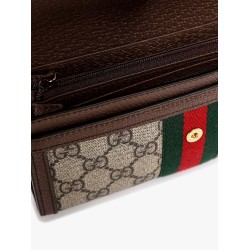 Supreme GG fabric and leather wallet