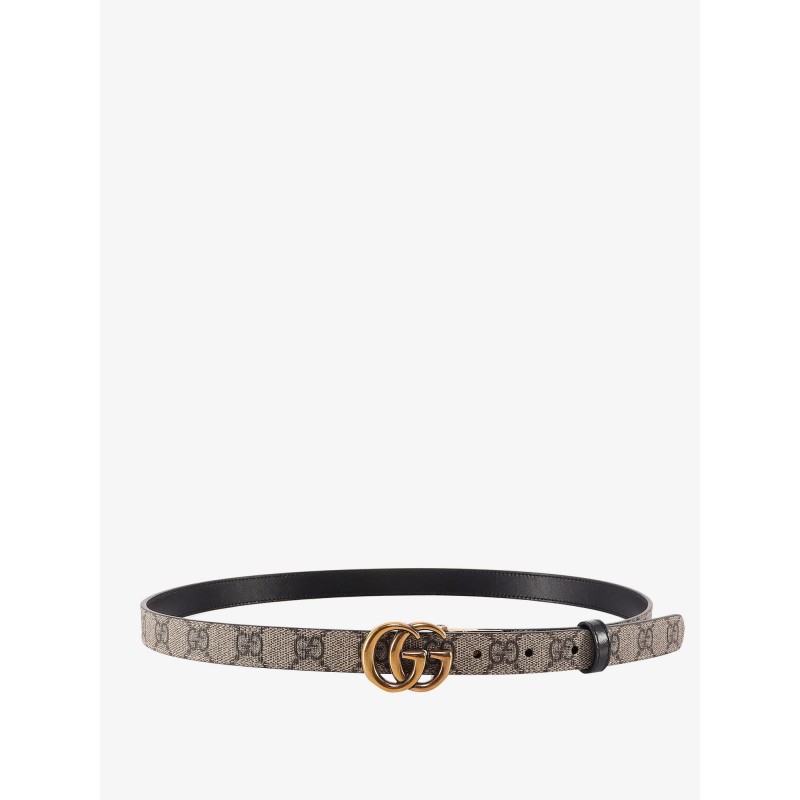 Reversible Supreme GG fabric and leather belt