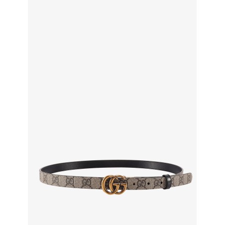 Reversible Supreme GG fabric and leather belt