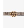 Reversible Supreme GG fabric and leather belt