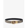 GG Supreme fabric and leather reversible belt