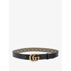 GG Supreme fabric and leather reversible belt