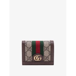 Supreme GG fabric and leather wallet