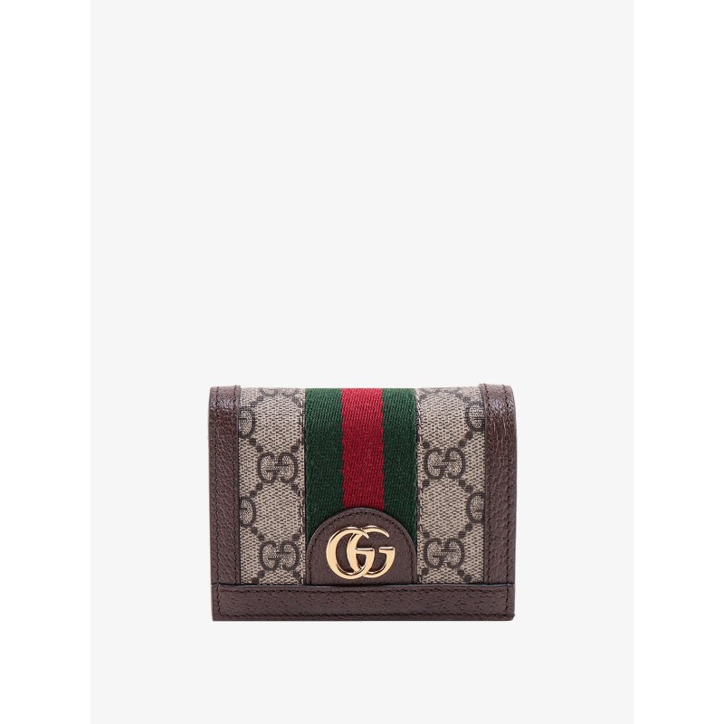 Supreme GG fabric and leather wallet
