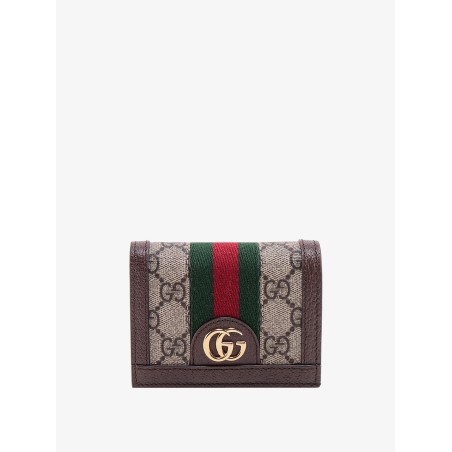 Supreme GG fabric and leather wallet