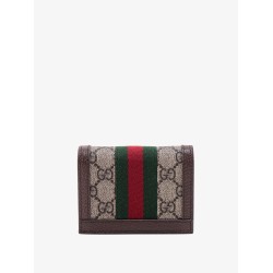 Supreme GG fabric and leather wallet