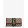 Jackie 1961 GG Supreme fabric and leather wallet with shoulder strap