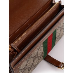 Jackie 1961 GG Supreme fabric and leather wallet with shoulder strap