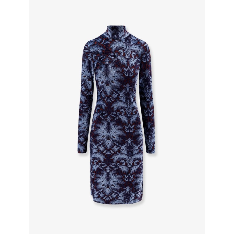 Jacquard velvet short dress
