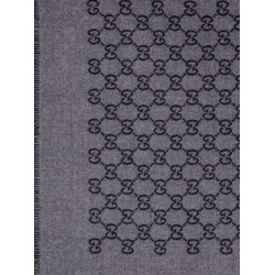 Reversible jacquard wool scarf