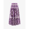 Long skirt with Maiolica print