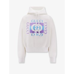 Hooded cotton blend sweatshirt